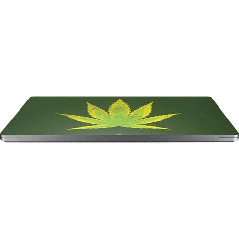 Marijuana Leaf Light Green Laptop Skins